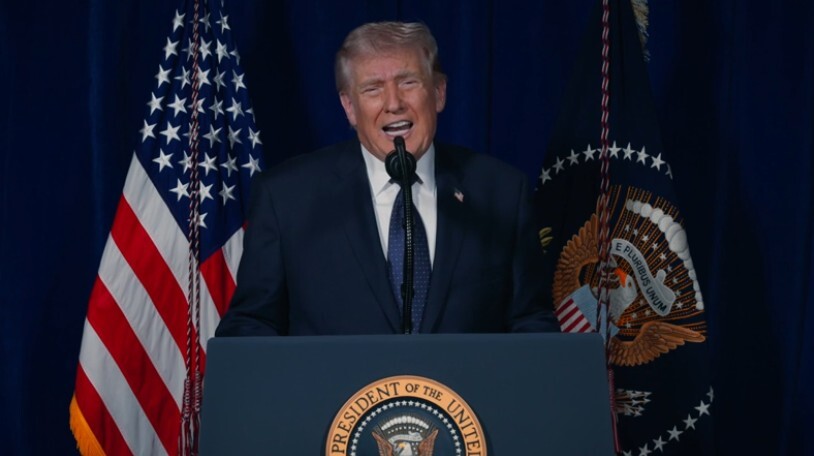 도널드 트럼프 미국 대통령이 1일(현지 시간) 소셜미디어(SNS) 트루스소셜에 공개한 6분여 분량의 연설에서 이란에 대한 “전투 작전은 현재 전력을 다해 계속되고 있으며, 우리의 모든 목표가 달성될 때까지 계속될 것이다”고 밝혔다. 트럼프 트루스소셜 영상 캡처