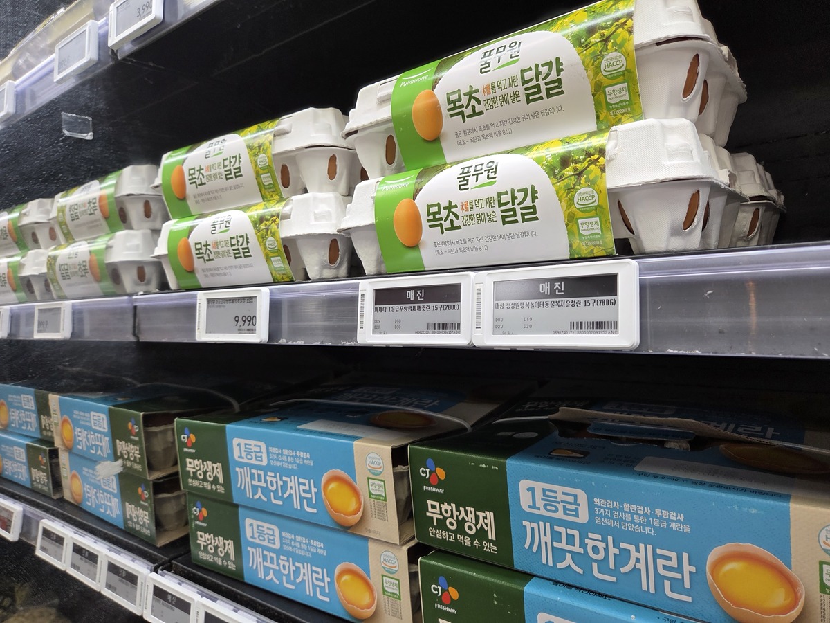 30일 서울의 한 대형마트에 동물복지란이 진열돼 있다. 박재림 기자