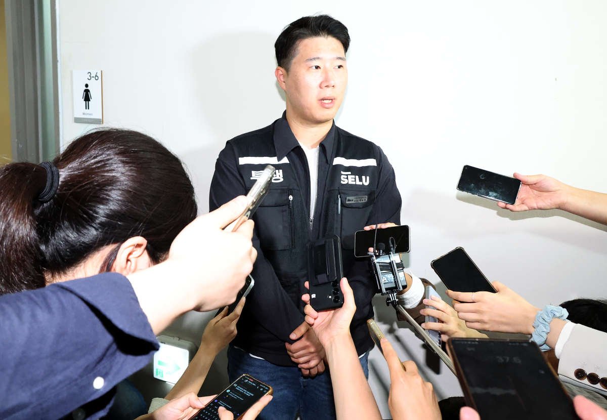 최승호 초기업노조 삼성전자지부 위원장. 뉴시스